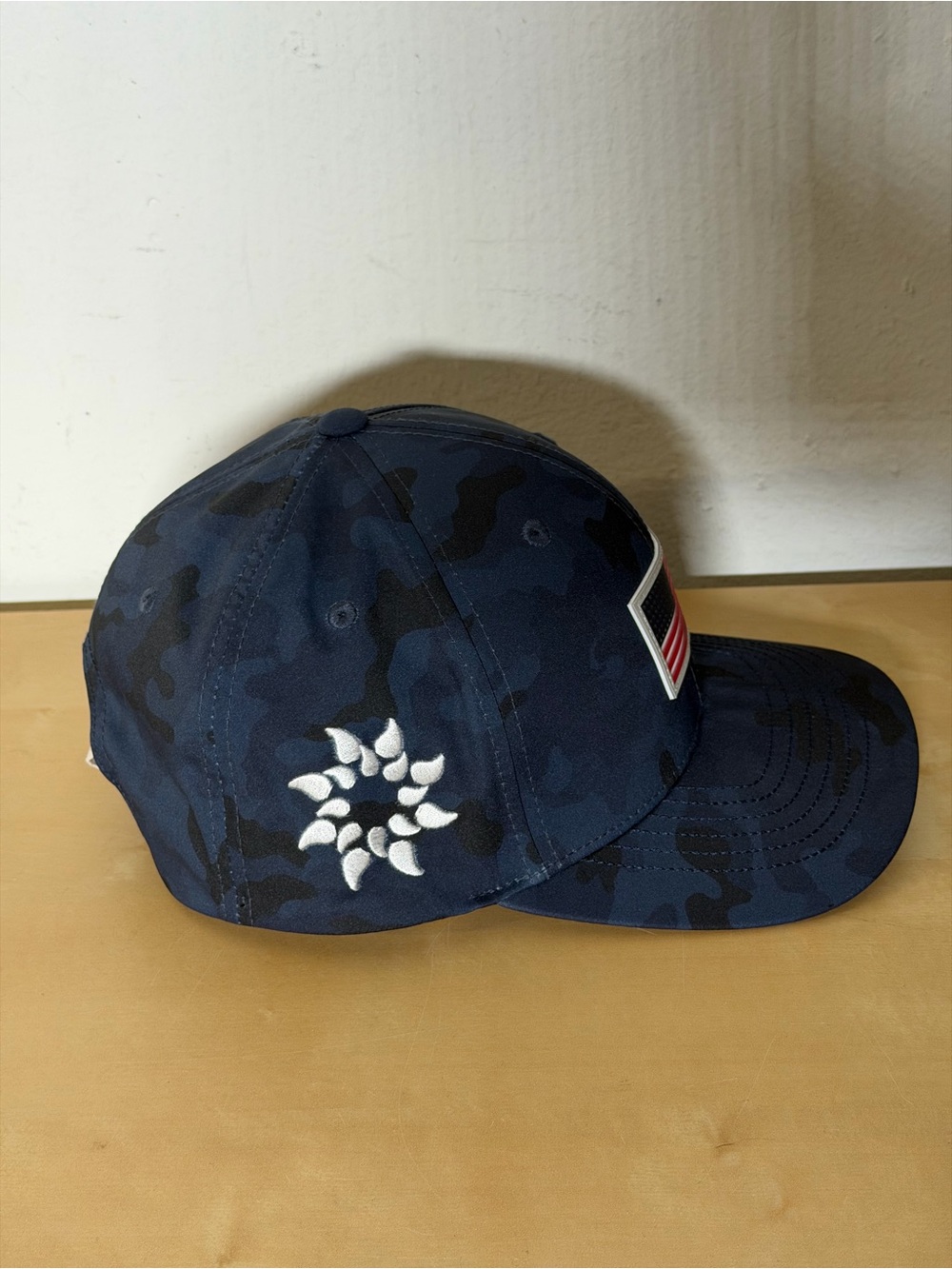 Puma x Volition 6 Panel Deep Navy Camo USA Adjustable Snapback Hat/Cap NWOT - Picture 4 of 6